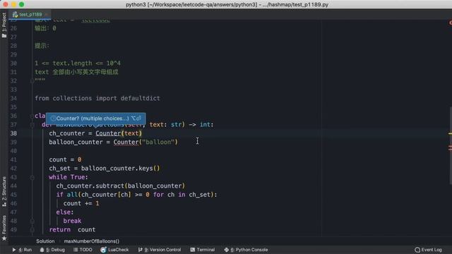 Python 刷题常用库类介绍 (1) defaultdict, Counter 以[LeetCode 1189].“气球”的最大数量(简单,3分题)为例 смотреть онлайн