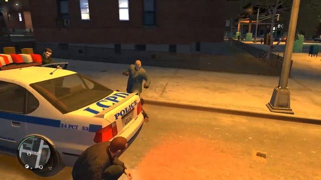 GTA 4 - провокация на драку и перестрелка на русском районе; полиция против русских бандитов смотреть онлайн