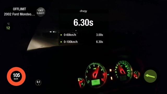 Ford Mondeo ST220 | 0-100km 6.27s | Dragy gps performance box смотреть онлайн