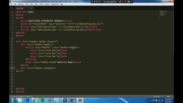 Bootstrap Responsive Menu Tutorial смотреть онлайн