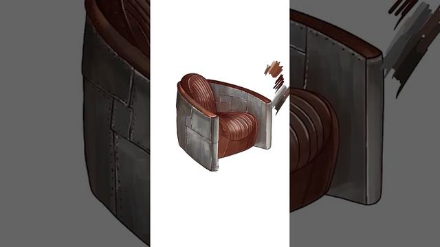 Art process steampunk chair #визуализация #drawipad #скетчназаказ #armchair #sketchup #sketch #chai смотреть онлайн