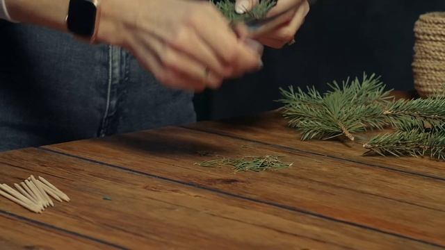 Новогодняя композиция. Праздничный декор своими руками. смотреть онлайн