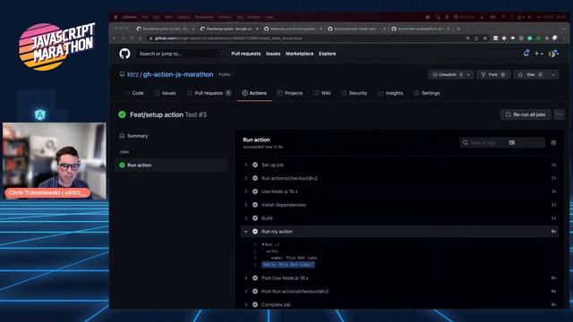 Create Your Own GitHub Action With TypeScript with Chris Trzesniewski смотреть онлайн