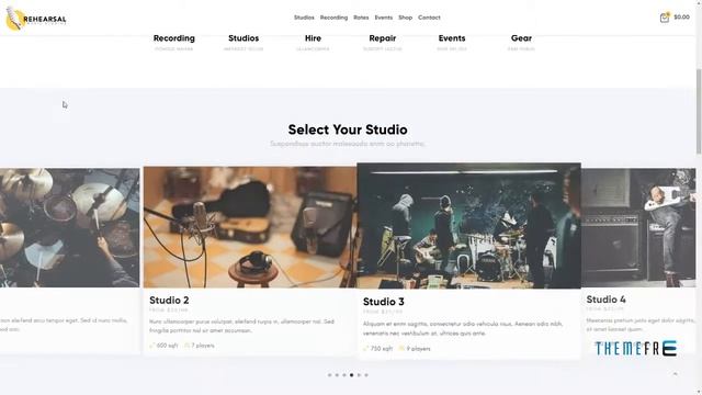 Rehearsal - Music Studio WordPress Theme Hubert Mansel смотреть онлайн