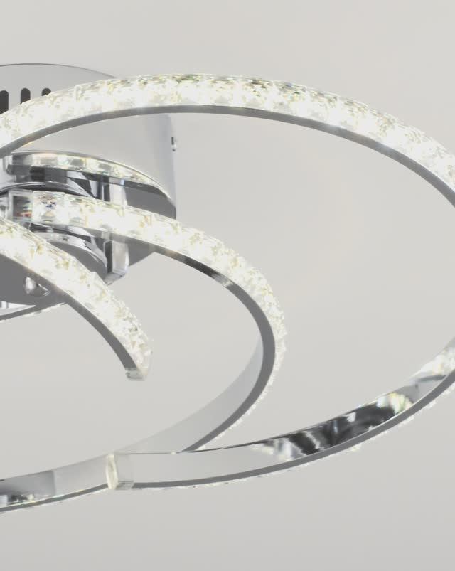 Светодиодная потолочная люстра с пультом Moderli V2784-CL Ello смотреть онлайн