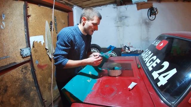 СПОЙЛЕР ДЛЯ АВТО своими руками / НАНОСИМ ШПАКЛЕВКУ! часть 9