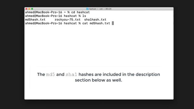 Cracking Passwords using Hashcat -- on Mac OS смотреть онлайн