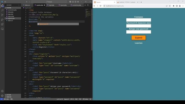 PHP Login and Register System | Full working login system смотреть онлайн