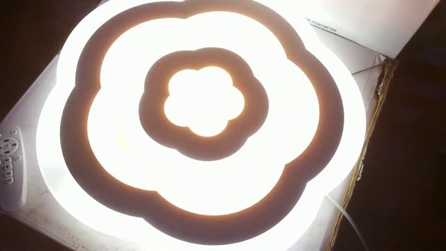 Светодиодный светильник цветок с диммером и пультом управления! смотреть онлайн