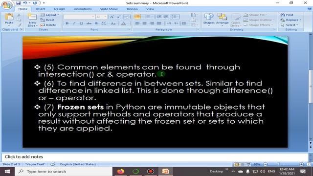 Set Summary | Python 4 You | Lecture 146 смотреть онлайн