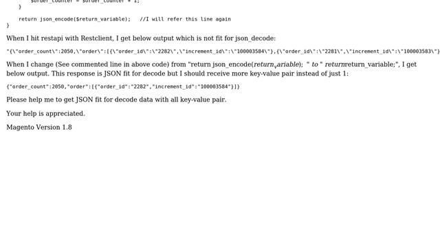 Magento: Magento1.8 - Restapi Custom Module - Return variable formatting issue (2 Solutions!!) смотреть онлайн