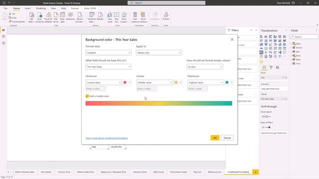 Apply Conditional Formatting with Power BI #powerbi смотреть онлайн
