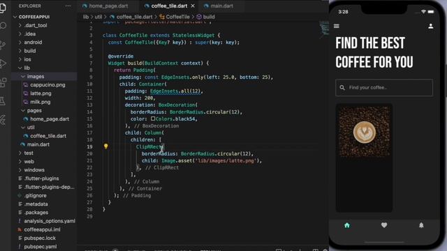 Coffee Shop App UI In Flutter 2023 - Flutter Tutorial - flutter course - Coffee ui #flutter #dart смотреть онлайн