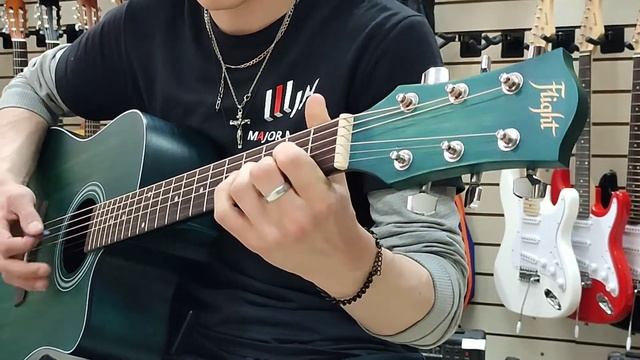 Акустическая гитара Flight D-155C MAH BL с вырезом | обзор от MAJOR MUSIC смотреть онлайн