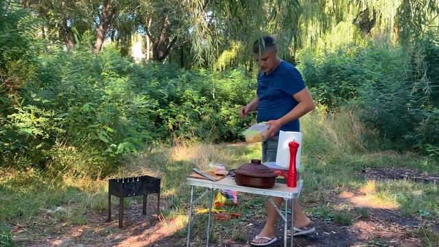 Жареная картошка на шампурах и мясо на мангале. Простые рецепты на мангале. смотреть онлайн