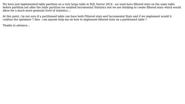 Databases: Filtered Stats and Incremental Stats on Partitioned table смотреть онлайн