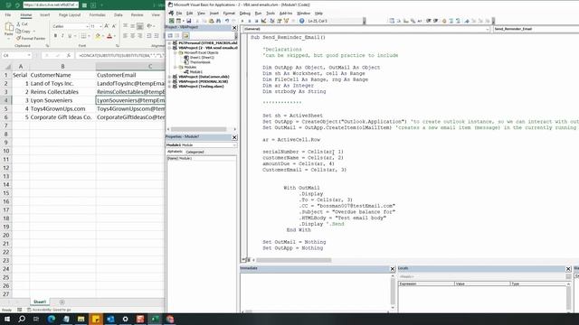 Under 5 Minutes! Send emails through outlook using VBA and Excel Data. смотреть онлайн