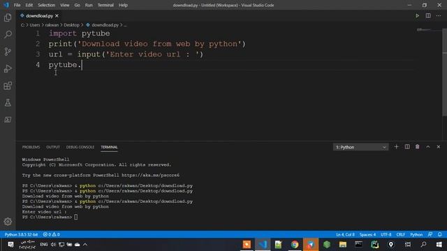 تعلم بايثون انشاء سكربت لتحميل فيديو من الانترنت عبر مكتبة - python projects смотреть онлайн