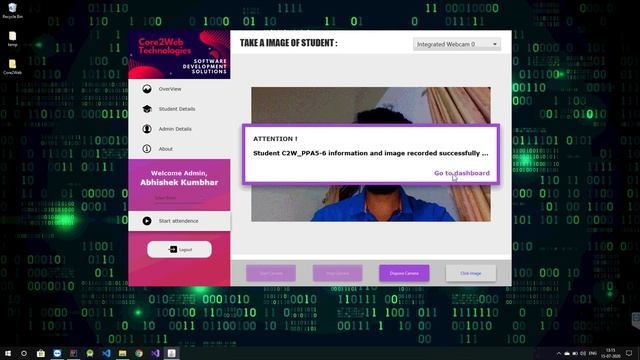 face recognition with face_recognition library application in attendance monitoring system. смотреть онлайн