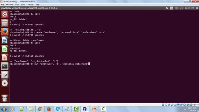 HBase CreateTable and Insert data on Ubuntu смотреть онлайн