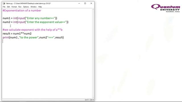 Python Exercise -3- Exponent Calculation| Python in hindi|best LPython Lecture| смотреть онлайн