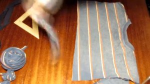 Как нарезать полоски для коврика из футболок. Ножницы с лазерной указкой