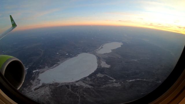 Boeing 737-800 Flight S7 Arlines Novosibirsk OVB - Chita HTA - Russia 4К
