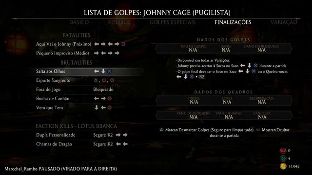 Mortal Kombat X - Brutality Johnny Cage! Salta aos Olhos! Tutorial. смотреть онлайн