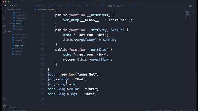 PHP အခြေခံများ အပိုင်း (၁၆) ― (OOP) Magic Methods Part 1 смотреть онлайн