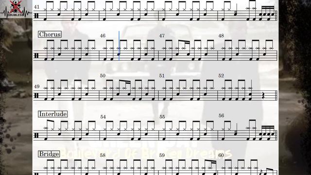 Green Day - Boulevard of Broken Dreams (Drumless Score) смотреть онлайн