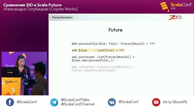 Трансляция ScalaConf Moscow 2019. Зал "Королев" (1) смотреть онлайн