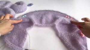 Кардиган без швов. Реглан сверху.