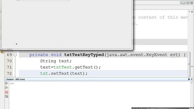 How to use Event KeyType in Java Netbeans смотреть онлайн