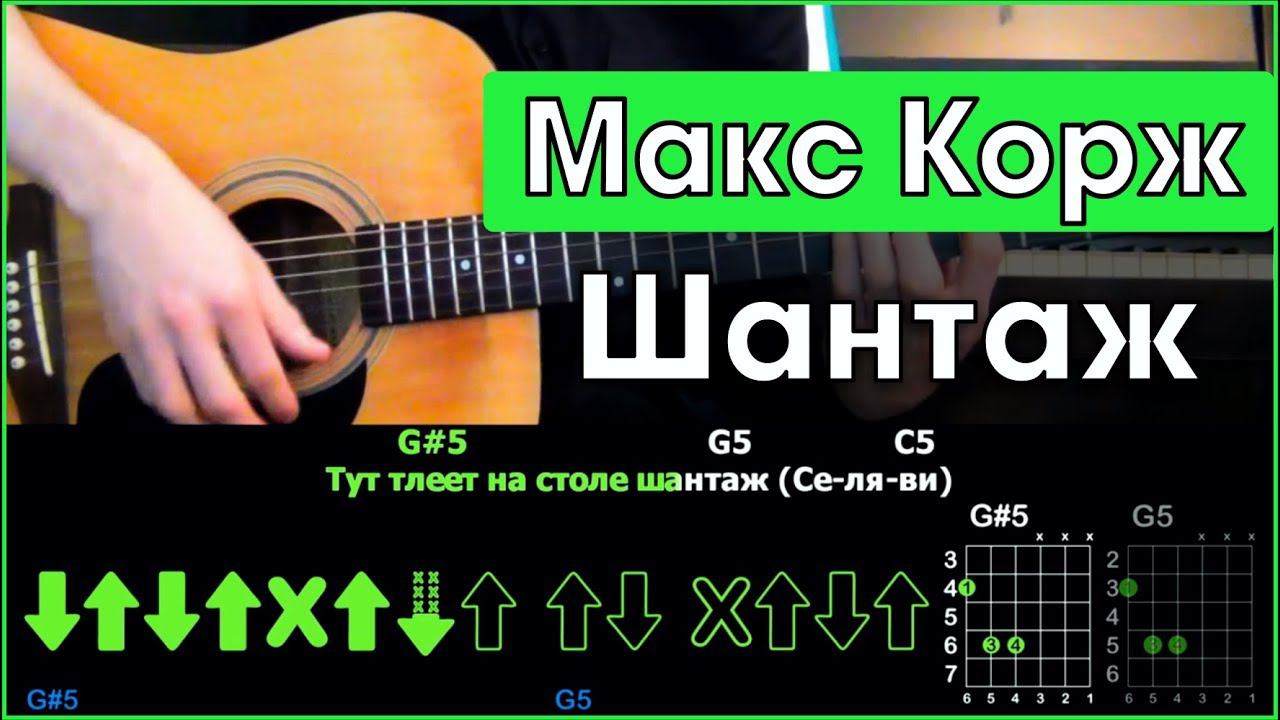 Макс Корж - Шантаж | Разбор песни на гитаре | Аккорды и бой смотреть онлайн