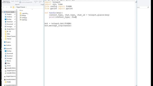 #9 - Bot Telegram in Python con Telepot - Prelevare informazioni dal messaggio смотреть онлайн