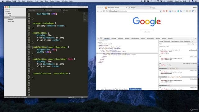 Make a Google search engine clone JavaScript PHP and MySQL : // Styling the search button смотреть онлайн