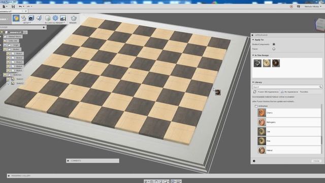 AUTODESK Fusion 360 шахматная доска часть 1 смотреть онлайн