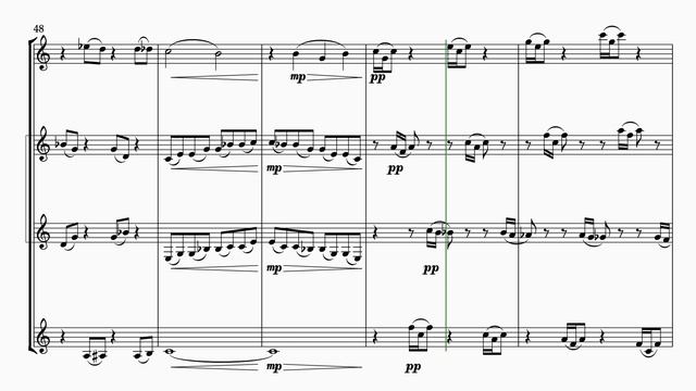 Parisian Lights (Daniel Bukin) - for Clarinet Quartet (Video-Score) смотреть онлайн