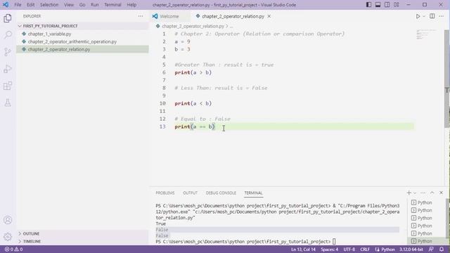 python tutorial for beginners to advanced | Chapter - 2 | python comparison Operators смотреть онлайн