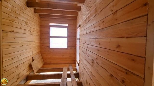 Двухэтажный дом из бруса 8 на 13 с необычным фасадом дома. Проект дома со вторым светом. Сыктывкар