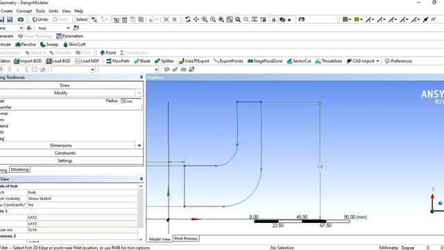 Impeller Blade Design-Ansys_Design Modeler смотреть онлайн