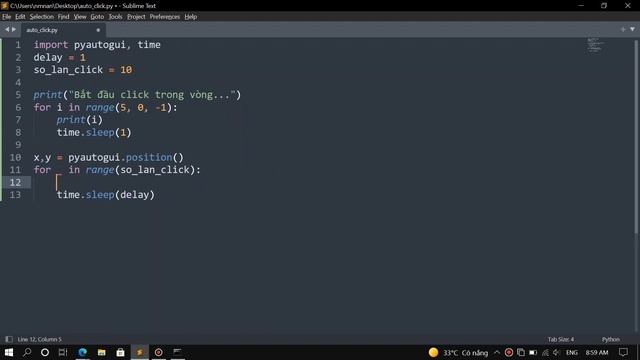 Hướng dẫn làm tool Auto Click bằng Python смотреть онлайн
