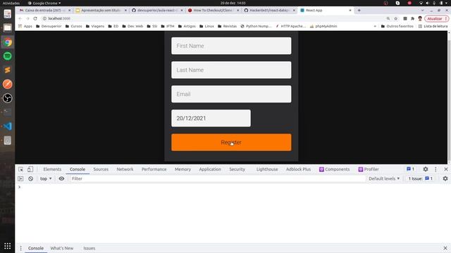 React Datepicker para data local e timestamp смотреть онлайн