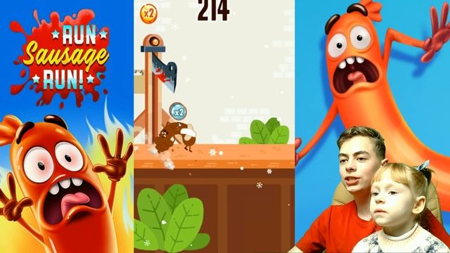 Беги, сосиска, беги приключение сосиски на кухне В веселой игре летсплей Run Sausage Run смотреть онлайн