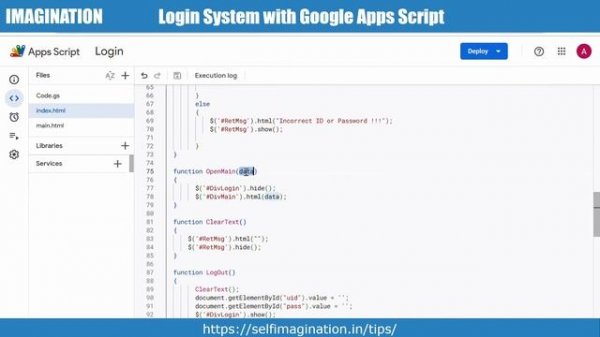 Creating a Simple Login System with Google Apps Script and Google Sheets (HTML, CSS, Bootstrap, JS)