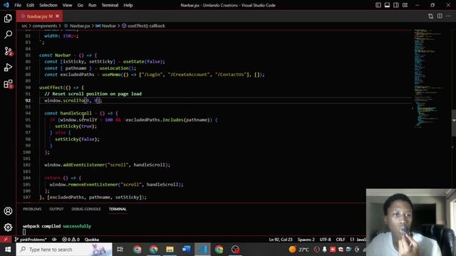 How to make a sticky navbar in react смотреть онлайн