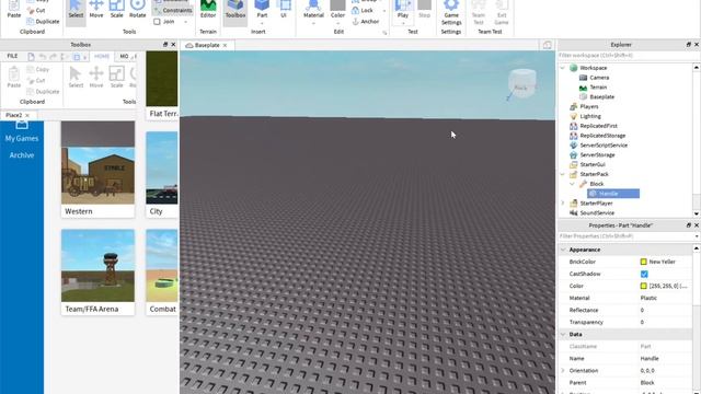 how to make a handle part in roblox studio смотреть онлайн