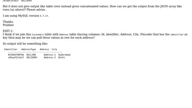 Databases: List JSON array in MySQL as rows смотреть онлайн