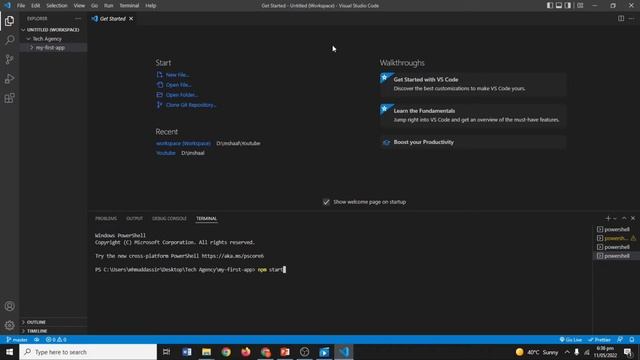 Create react app in visual studio code | Reactjs Tutorial in Hindi & Urdu смотреть онлайн
