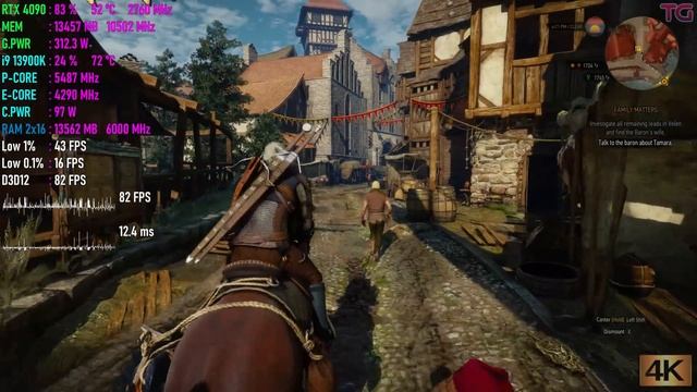 Witcher 3 Next-Gen : RTX 4090 + i9 13900K 4K смотреть онлайн